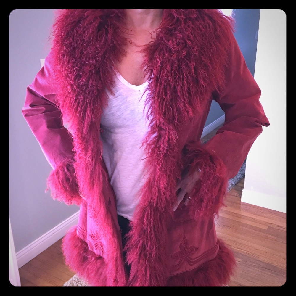 Vintage Leather and Alpaca Jacket